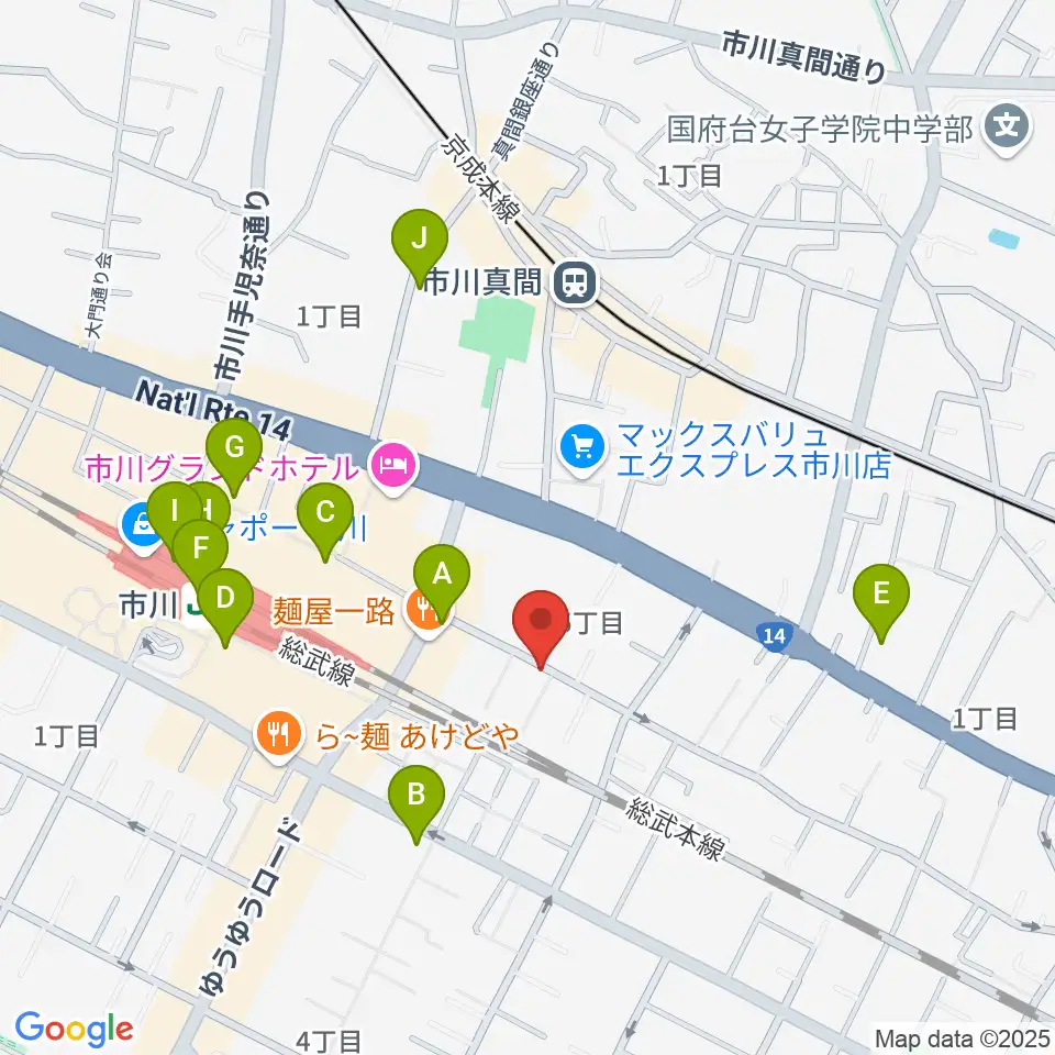 管楽器専門店 Groovin' Trumpet周辺のコンビニエンスストア一覧地図