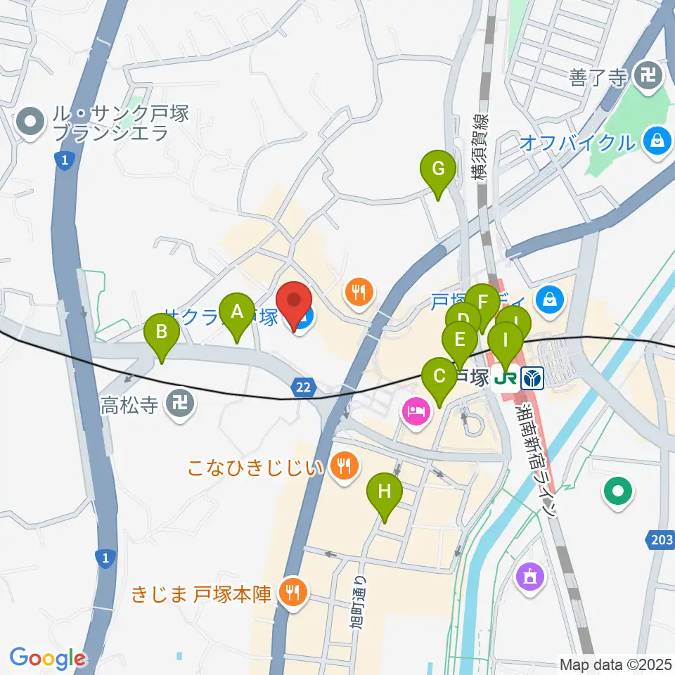 桜 音楽教室周辺のコンビニエンスストア一覧地図