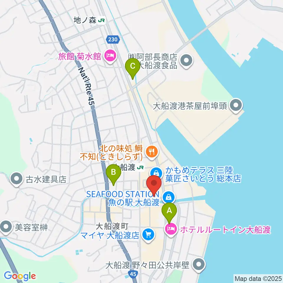 KESEN ROCK FREAKS周辺のコンビニエンスストア一覧地図