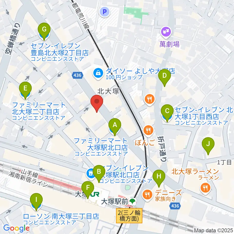 大塚Hearts+周辺のコンビニエンスストア一覧地図