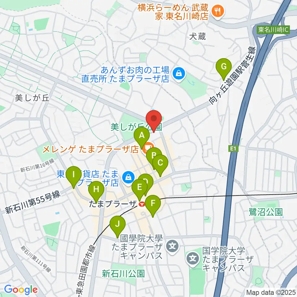 たまプラーザ STUDIO21周辺のコンビニエンスストア一覧地図