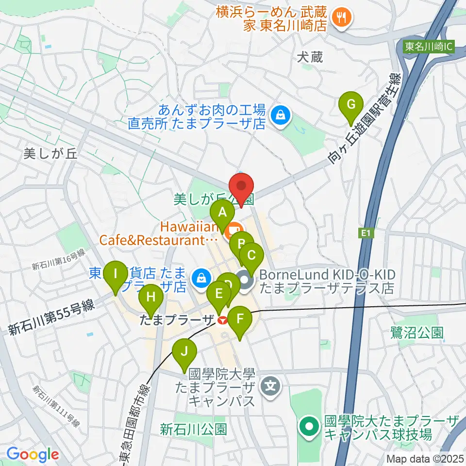 たまプラーザ STUDIO21周辺のコンビニエンスストア一覧地図