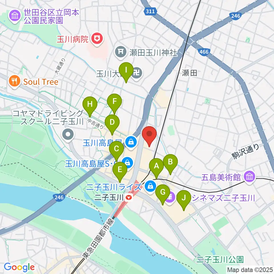 東京音実劇場周辺のコンビニエンスストア一覧地図