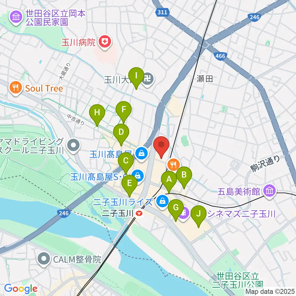 東京音実劇場周辺のコンビニエンスストア一覧地図