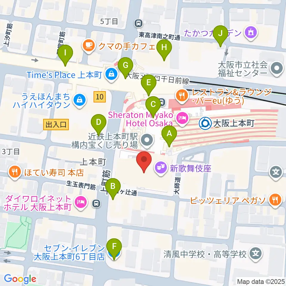 新歌舞伎座周辺のコンビニエンスストア一覧地図