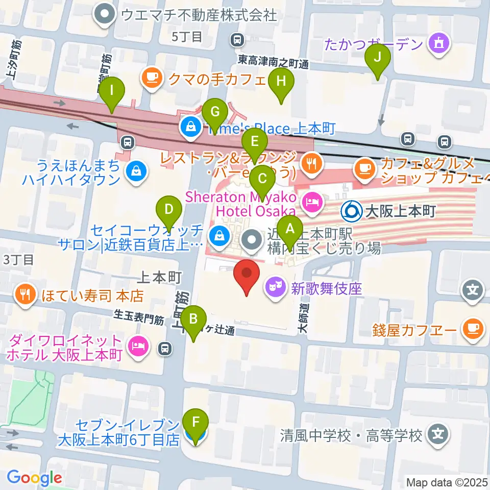 新歌舞伎座周辺のコンビニエンスストア一覧地図
