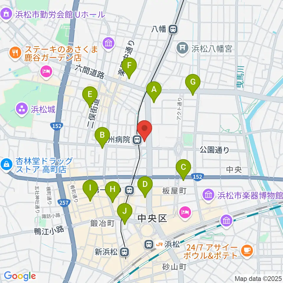 クリエート浜松周辺のコンビニエンスストア一覧地図