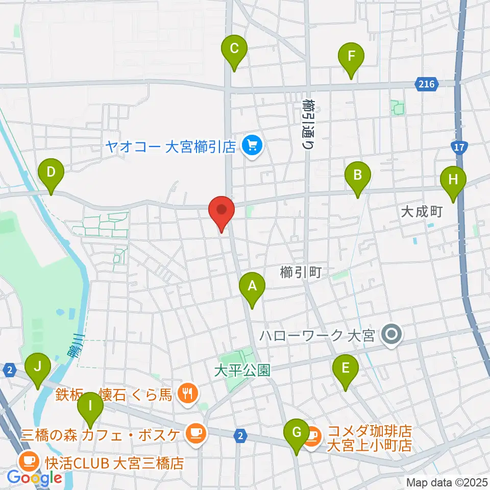 岸音楽教室周辺のコンビニエンスストア一覧地図