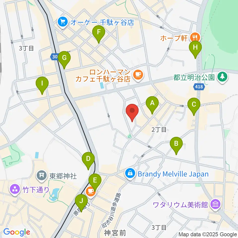 STUDIO SHANGRI-LA周辺のコンビニエンスストア一覧地図