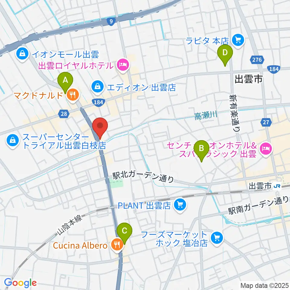 アツタ楽器周辺のコンビニエンスストア一覧地図
