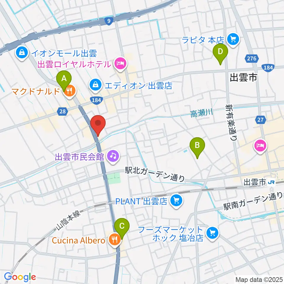 アツタ楽器周辺のコンビニエンスストア一覧地図
