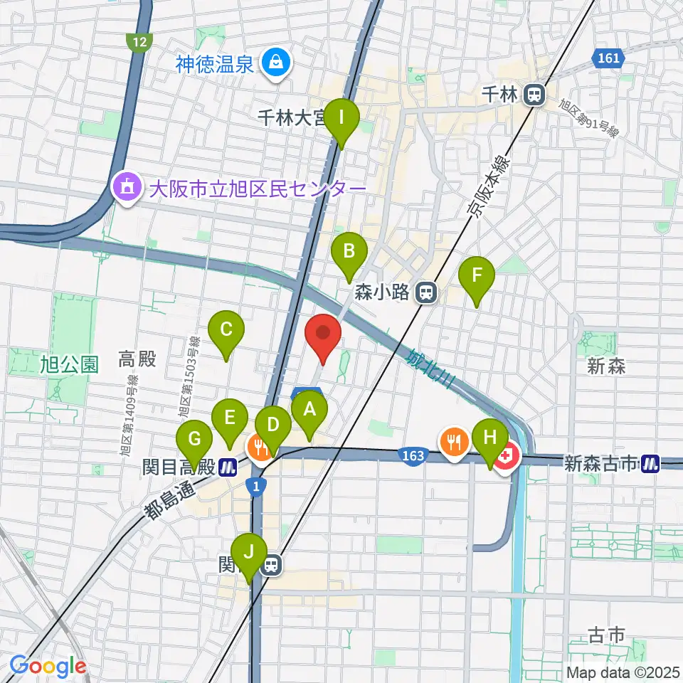 TEN-ON音楽教室周辺のコンビニエンスストア一覧地図