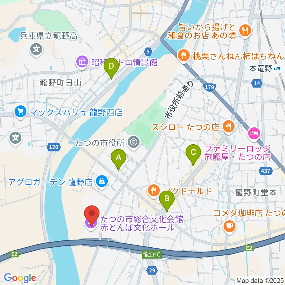 赤とんぼ文化ホール周辺のコンビニエンスストア一覧地図
