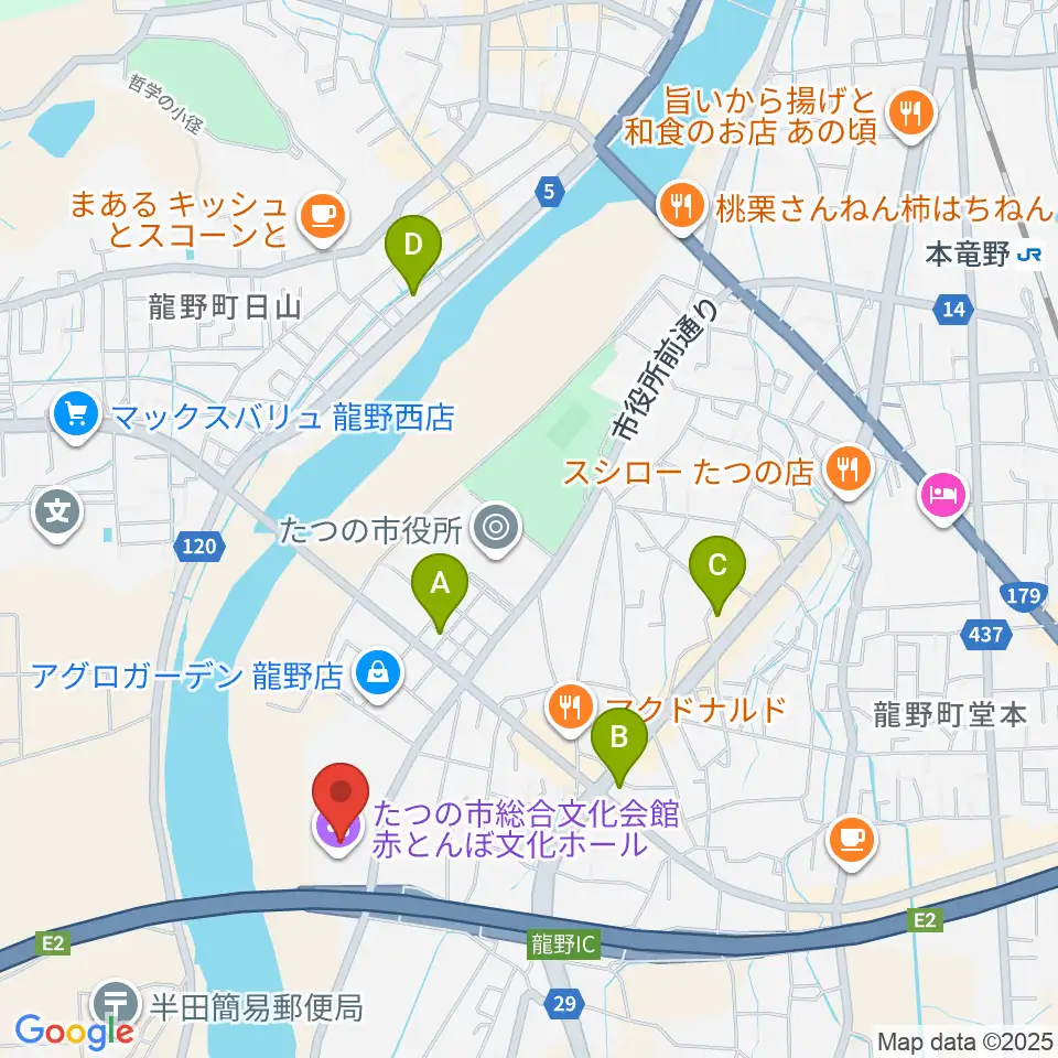 赤とんぼ文化ホール周辺のコンビニエンスストア一覧地図