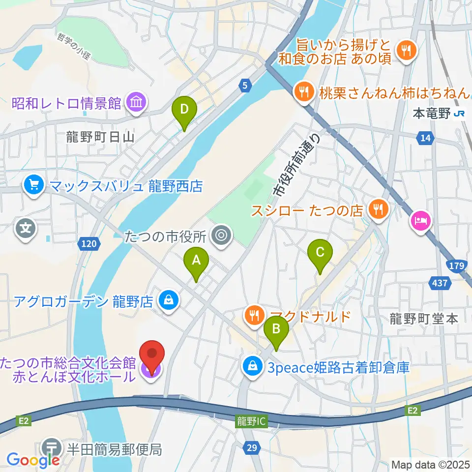 赤とんぼ文化ホール周辺のコンビニエンスストア一覧地図