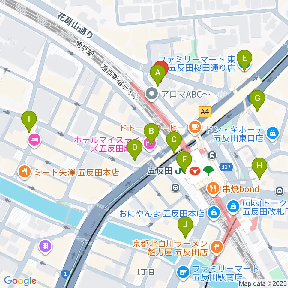 佐野ギター教室周辺のコンビニエンスストア一覧地図
