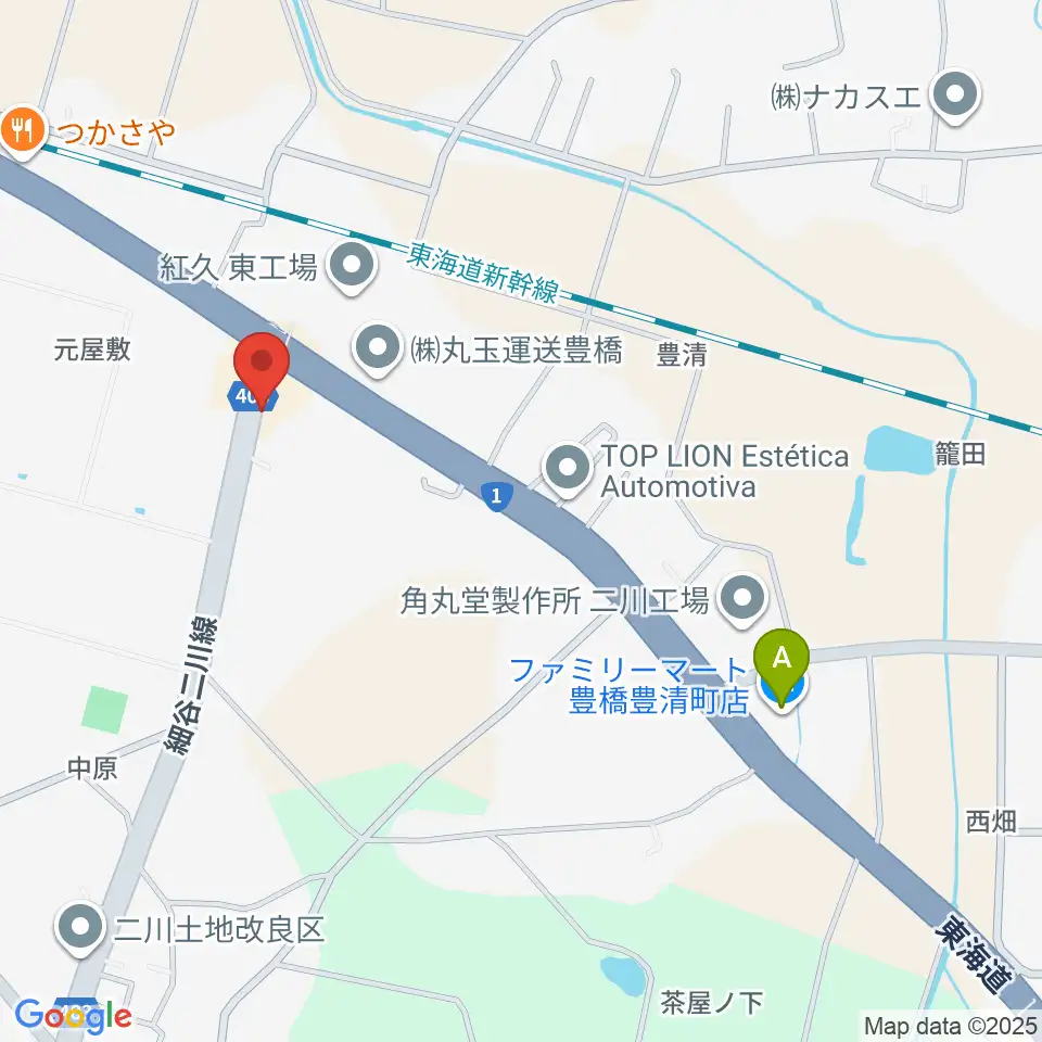 豊橋アバンティ周辺のコンビニエンスストア一覧地図