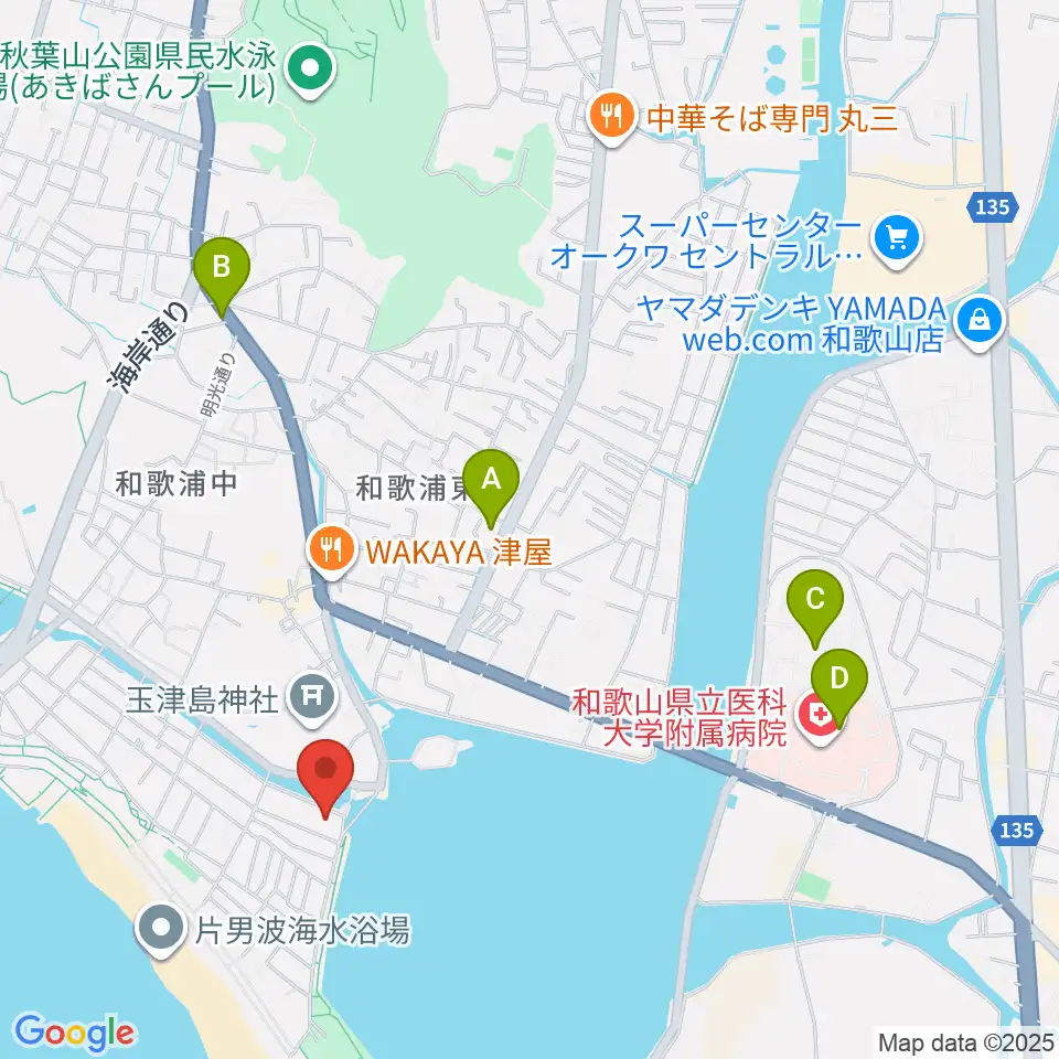 和歌の浦アート・キューブ周辺のコンビニエンスストア一覧地図