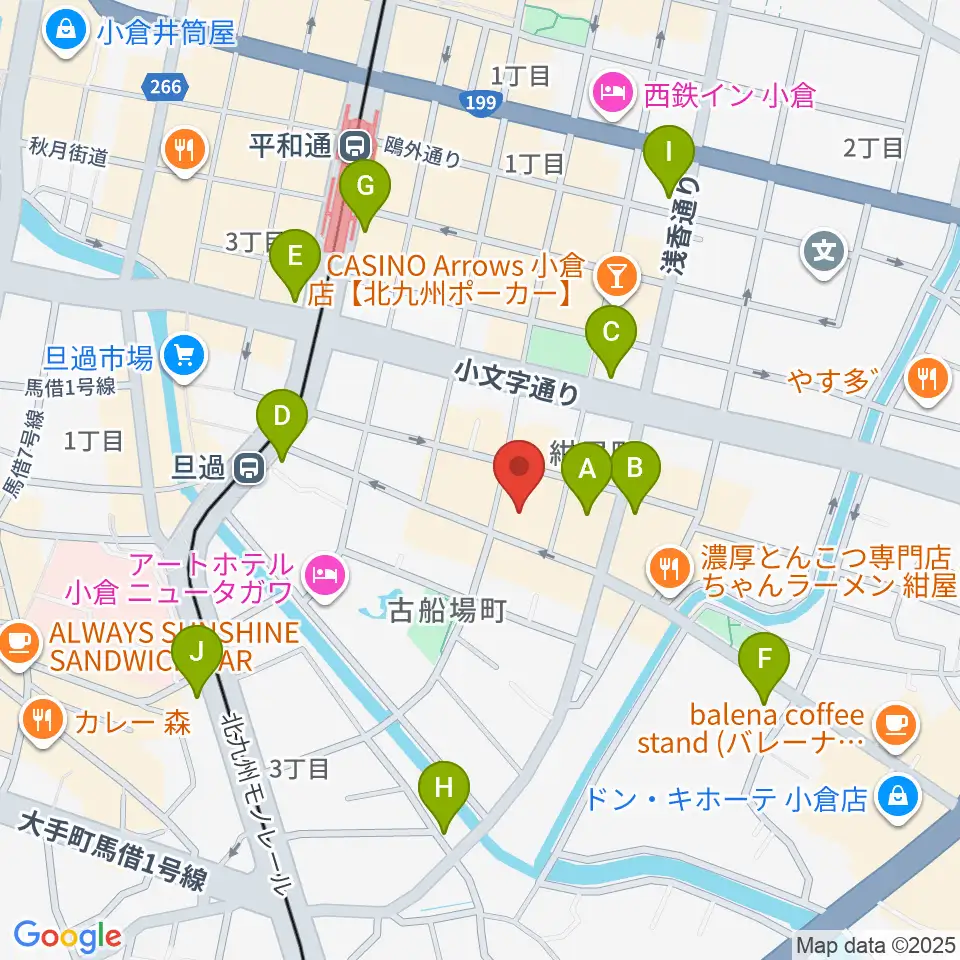 小倉UN kokura周辺のコンビニエンスストア一覧地図