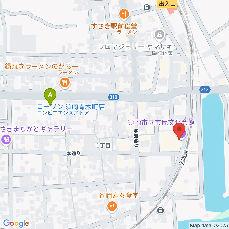 須崎市立市民文化会館周辺のコンビニエンスストア一覧地図