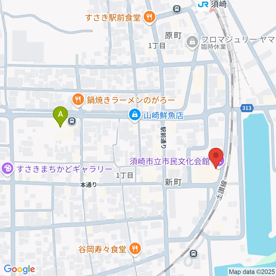 須崎市立市民文化会館周辺のコンビニエンスストア一覧地図