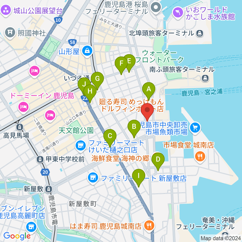 Sitieraホール周辺のコンビニエンスストア一覧地図