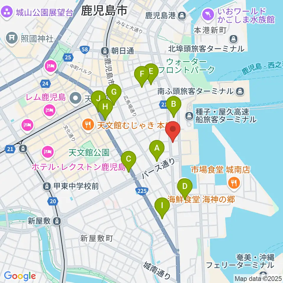 シティエラ周辺のコンビニエンスストア一覧地図