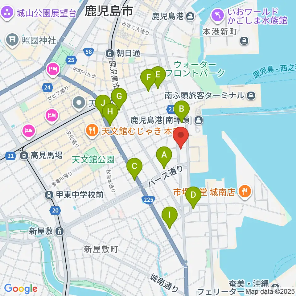 シティエラ周辺のコンビニエンスストア一覧地図