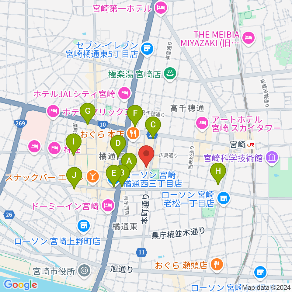 ドラゴンヘッド音楽スタジオ周辺のコンビニエンスストア一覧地図