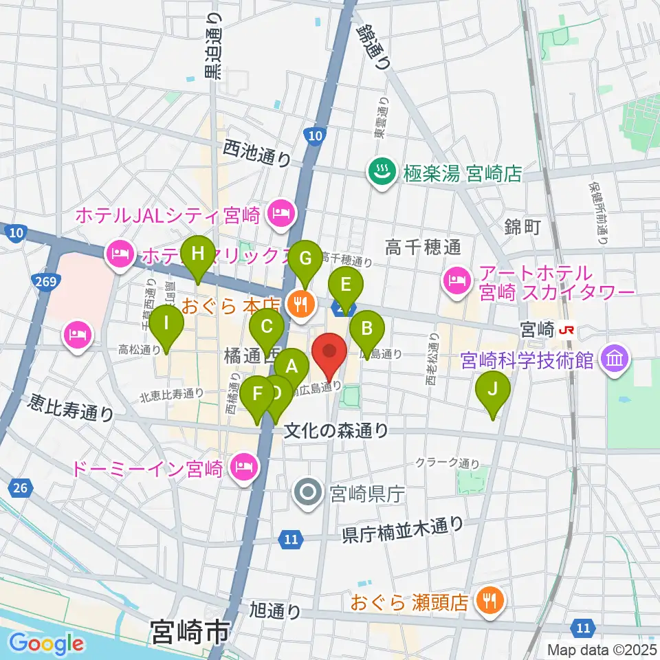 ドラゴンヘッド音楽スタジオ周辺のコンビニエンスストア一覧地図