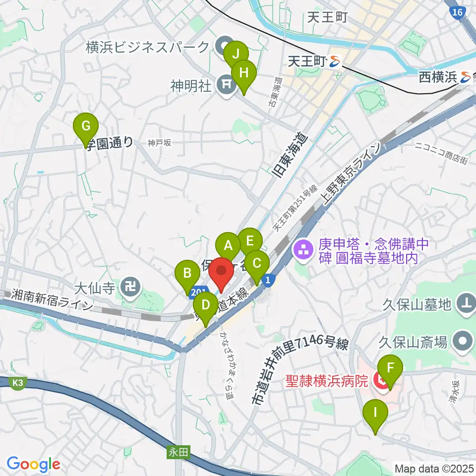 泉ギター教室周辺のコンビニエンスストア一覧地図
