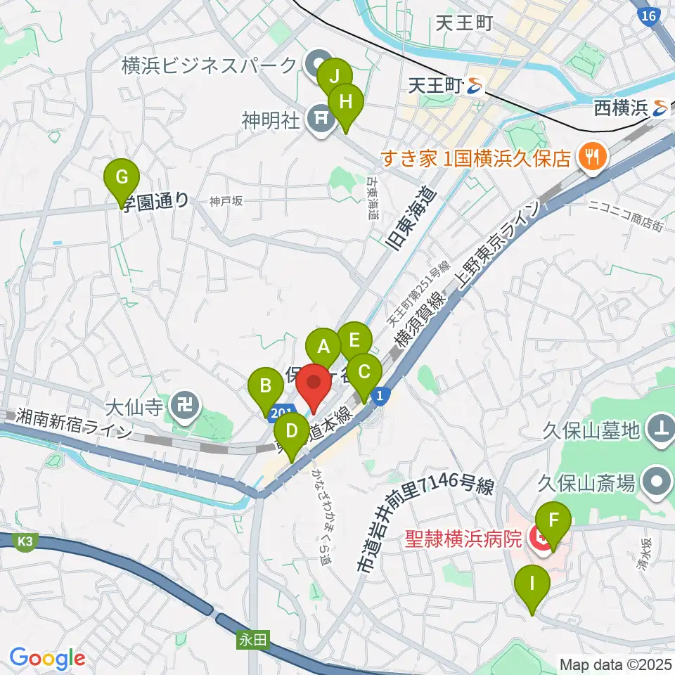 泉ギター教室周辺のコンビニエンスストア一覧地図