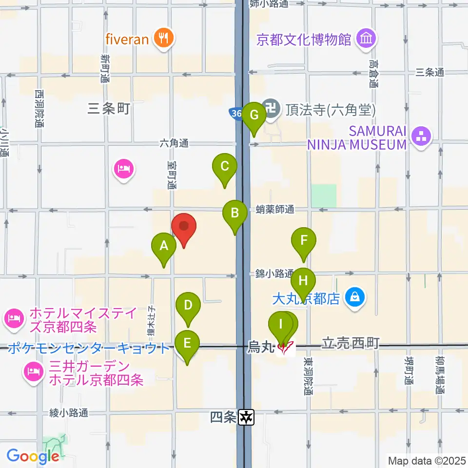 京都芸術センター周辺のコンビニエンスストア一覧地図