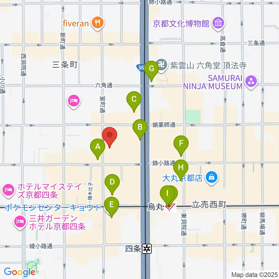 京都芸術センター周辺のコンビニエンスストア一覧地図