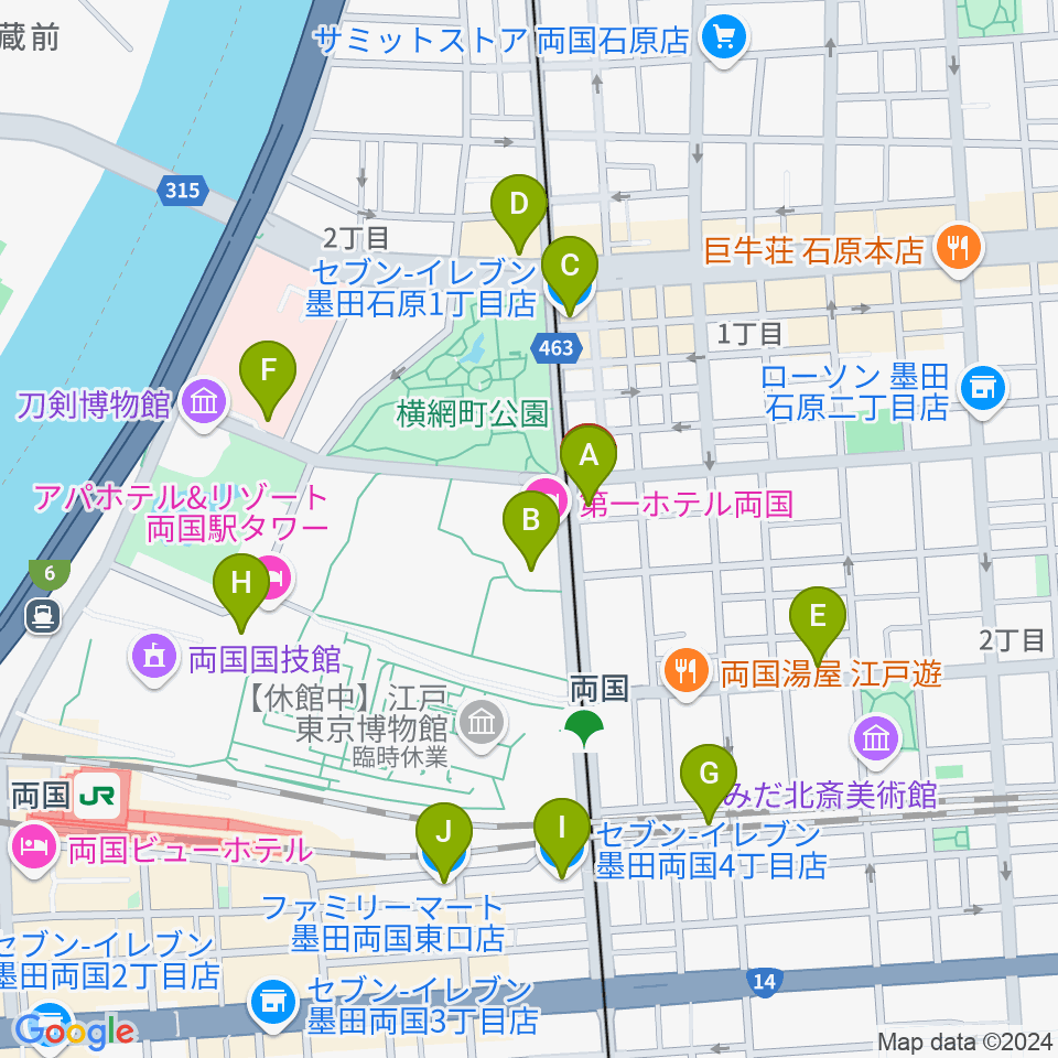 る・みゅう音楽教室周辺のコンビニエンスストア一覧地図