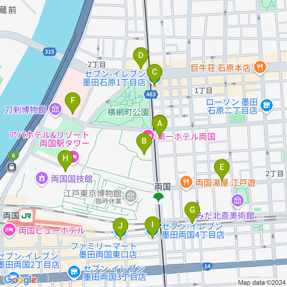 る・みゅう音楽教室周辺のコンビニエンスストア一覧地図