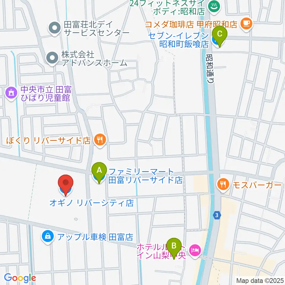 リバーシティーカルチャーセンター周辺のコンビニエンスストア一覧地図