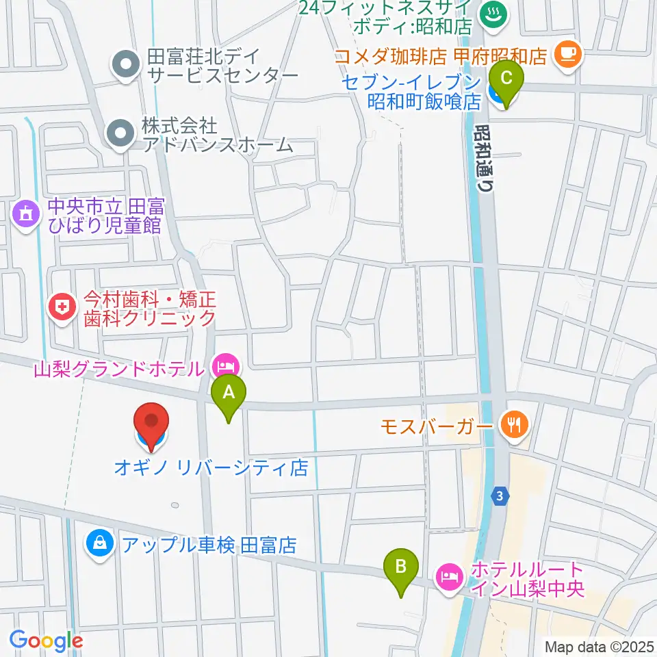 リバーシティーカルチャーセンター周辺のコンビニエンスストア一覧地図