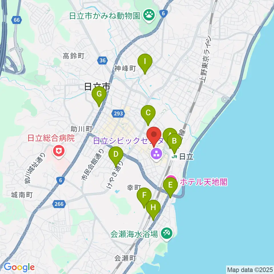 日立カルチャープラザ周辺のコンビニエンスストア一覧地図