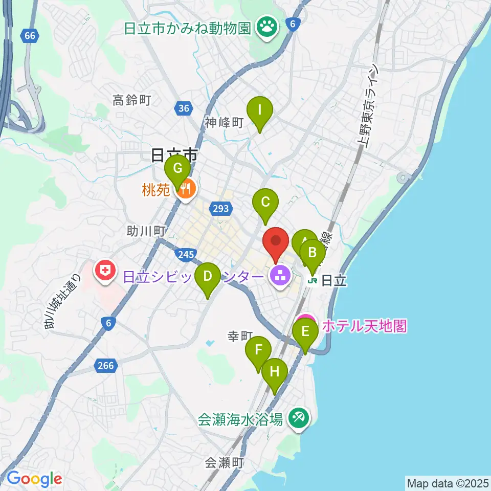 日立カルチャープラザ周辺のコンビニエンスストア一覧地図