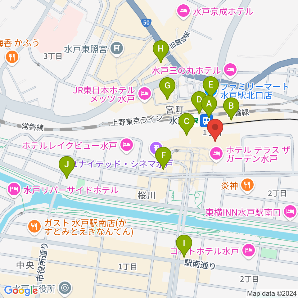 エクセルカルチャーセンター周辺のコンビニエンスストア一覧地図