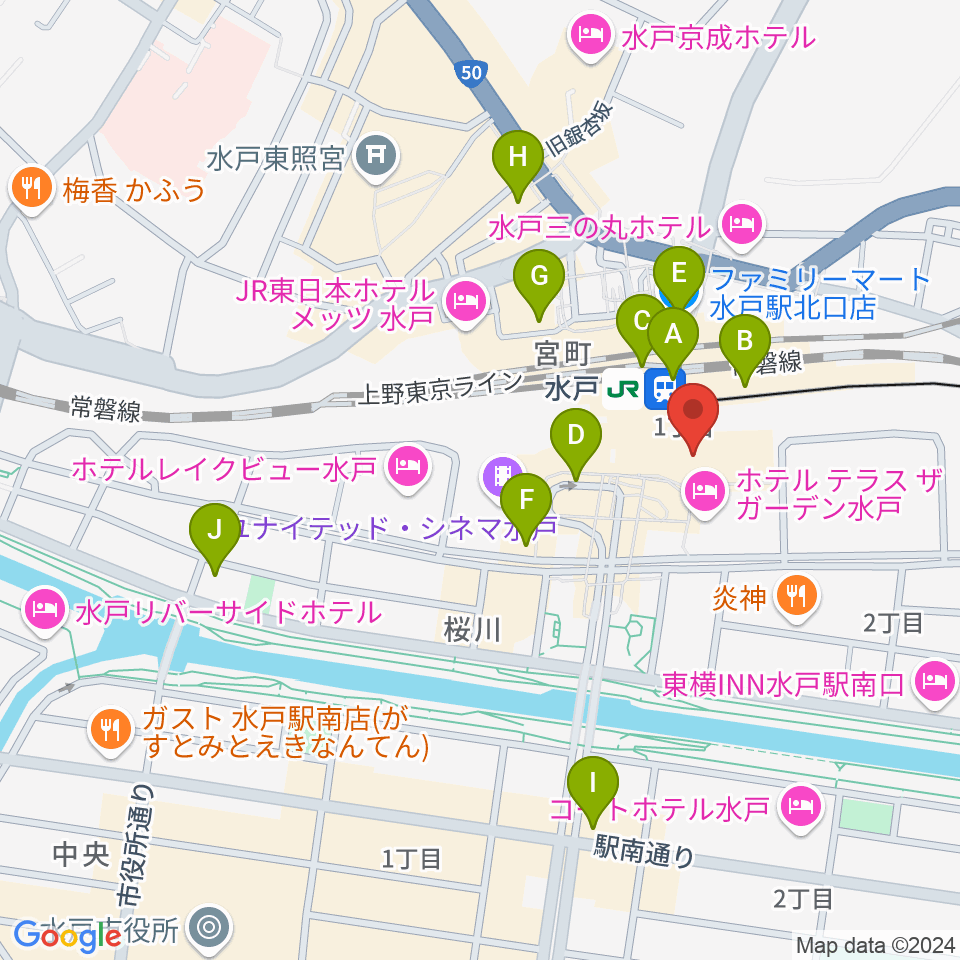 エクセルカルチャーセンター周辺のコンビニエンスストア一覧地図