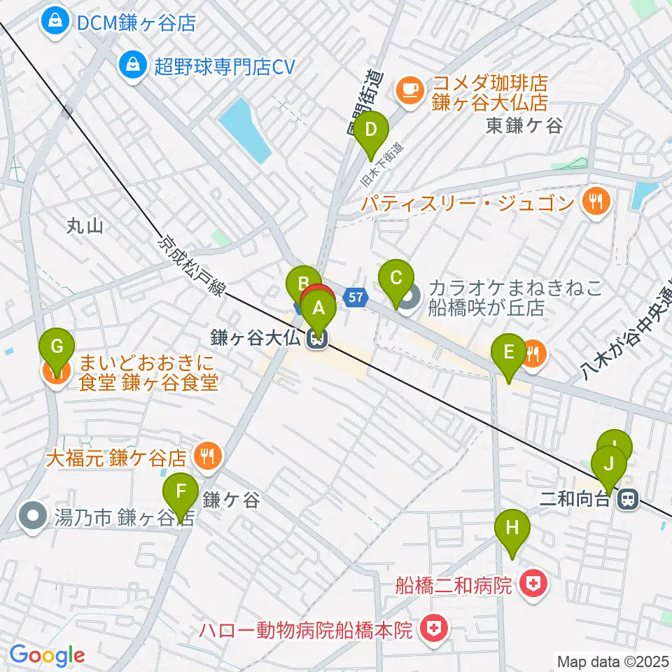 鎌ケ谷カルチャーセンター周辺のコンビニエンスストア一覧地図
