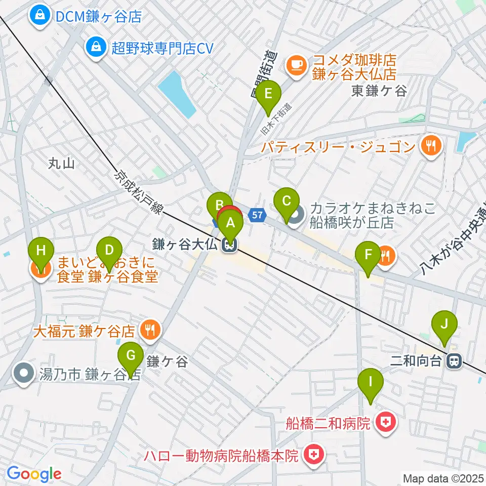 鎌ケ谷カルチャーセンター周辺のコンビニエンスストア一覧地図