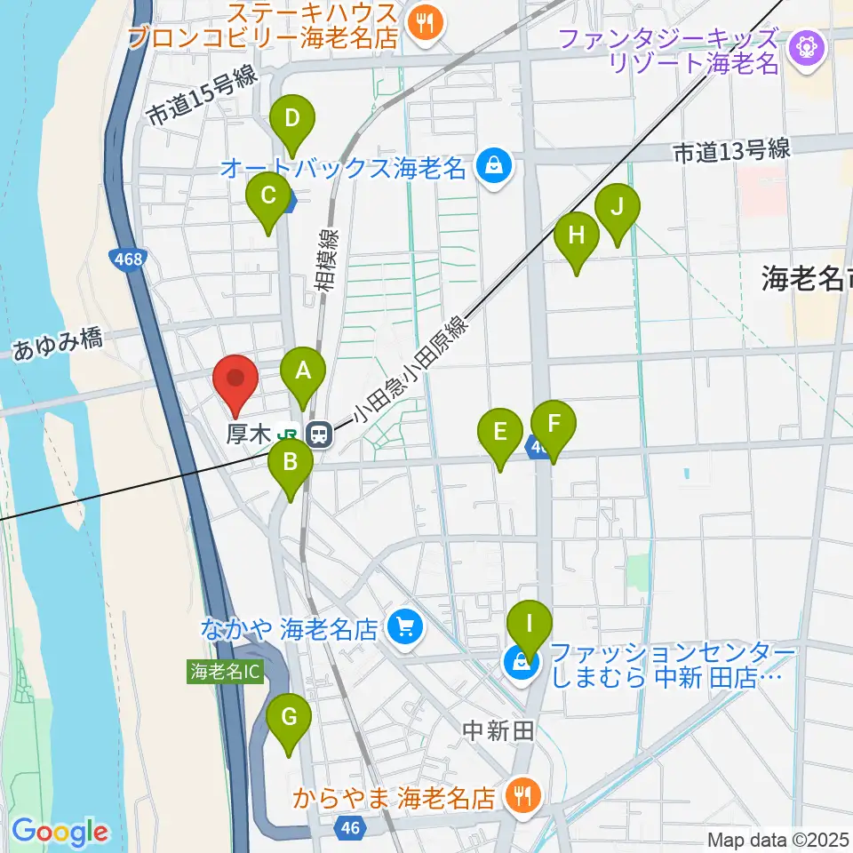 山脇ピアノ教室周辺のコンビニエンスストア一覧地図