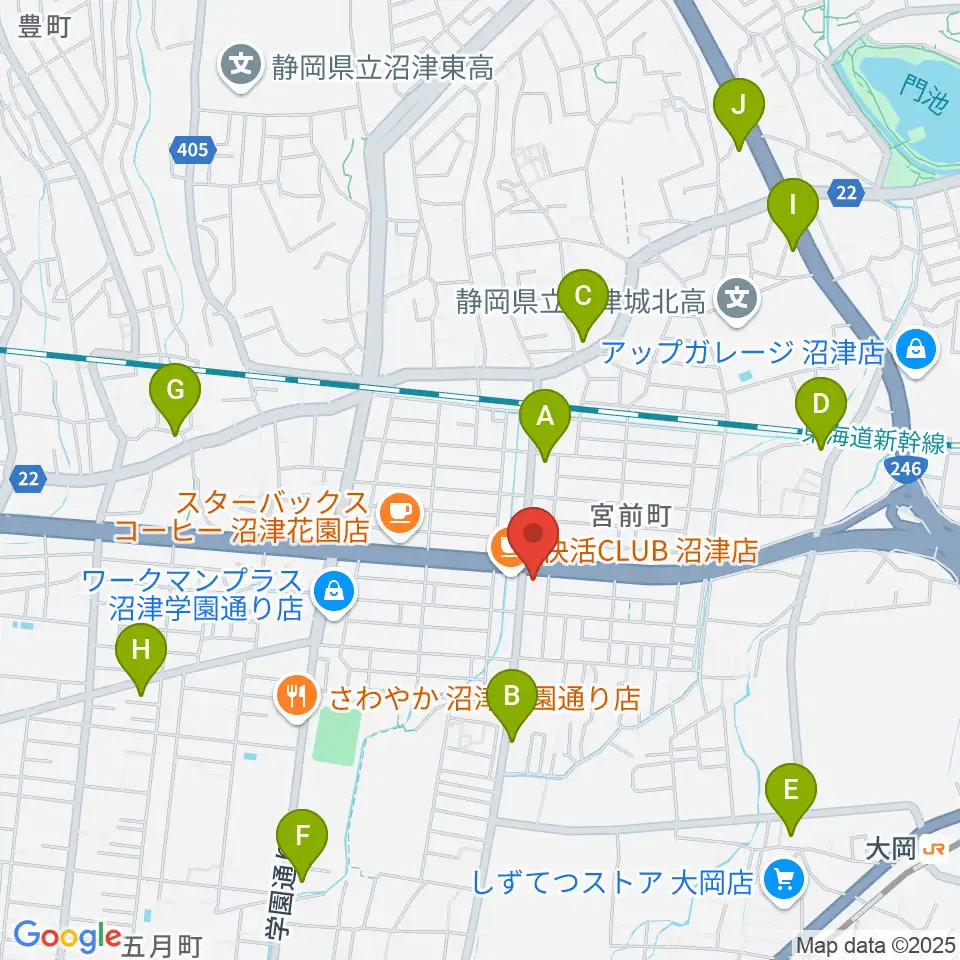 すみやグッディ沼津店周辺のコンビニエンスストア一覧地図