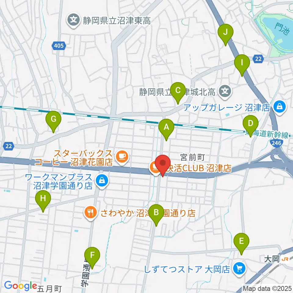 すみやグッディ沼津店周辺のコンビニエンスストア一覧地図