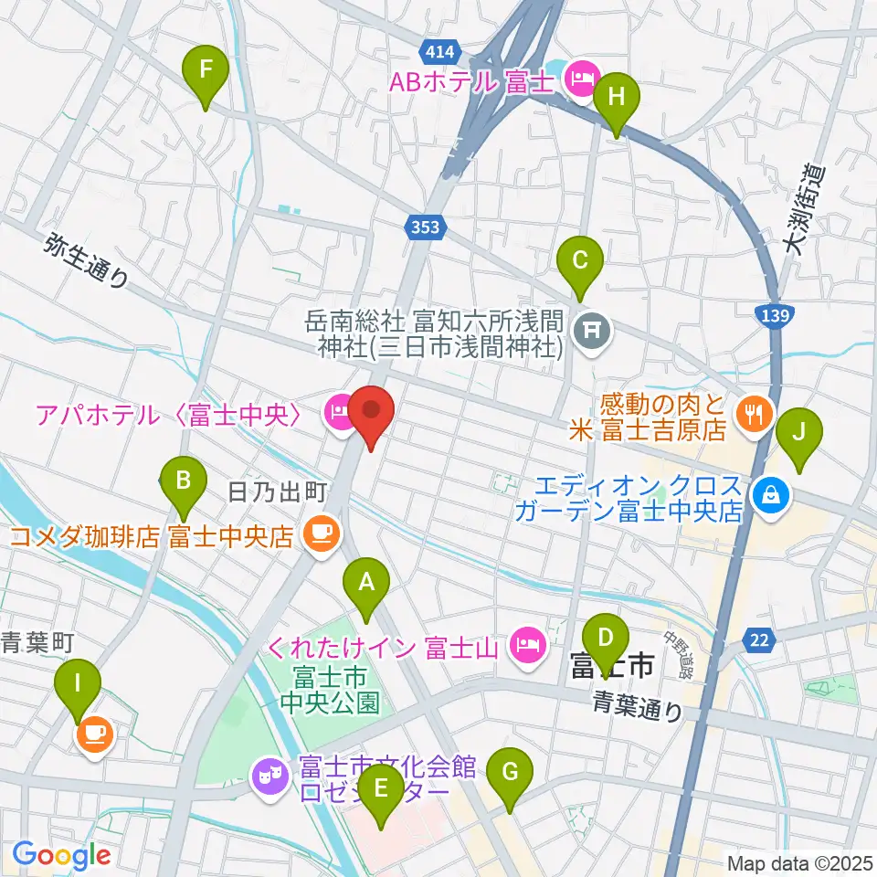 すみやグッディ富士店周辺のコンビニエンスストア一覧地図