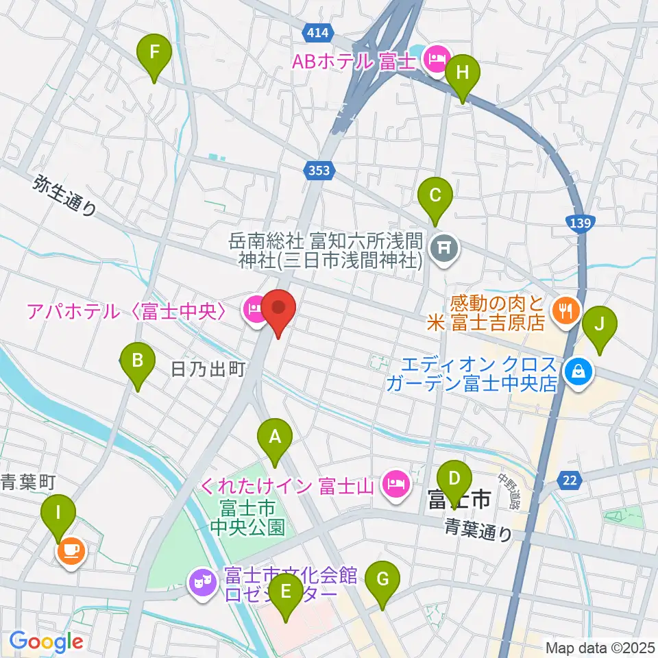 すみやグッディ富士店周辺のコンビニエンスストア一覧地図