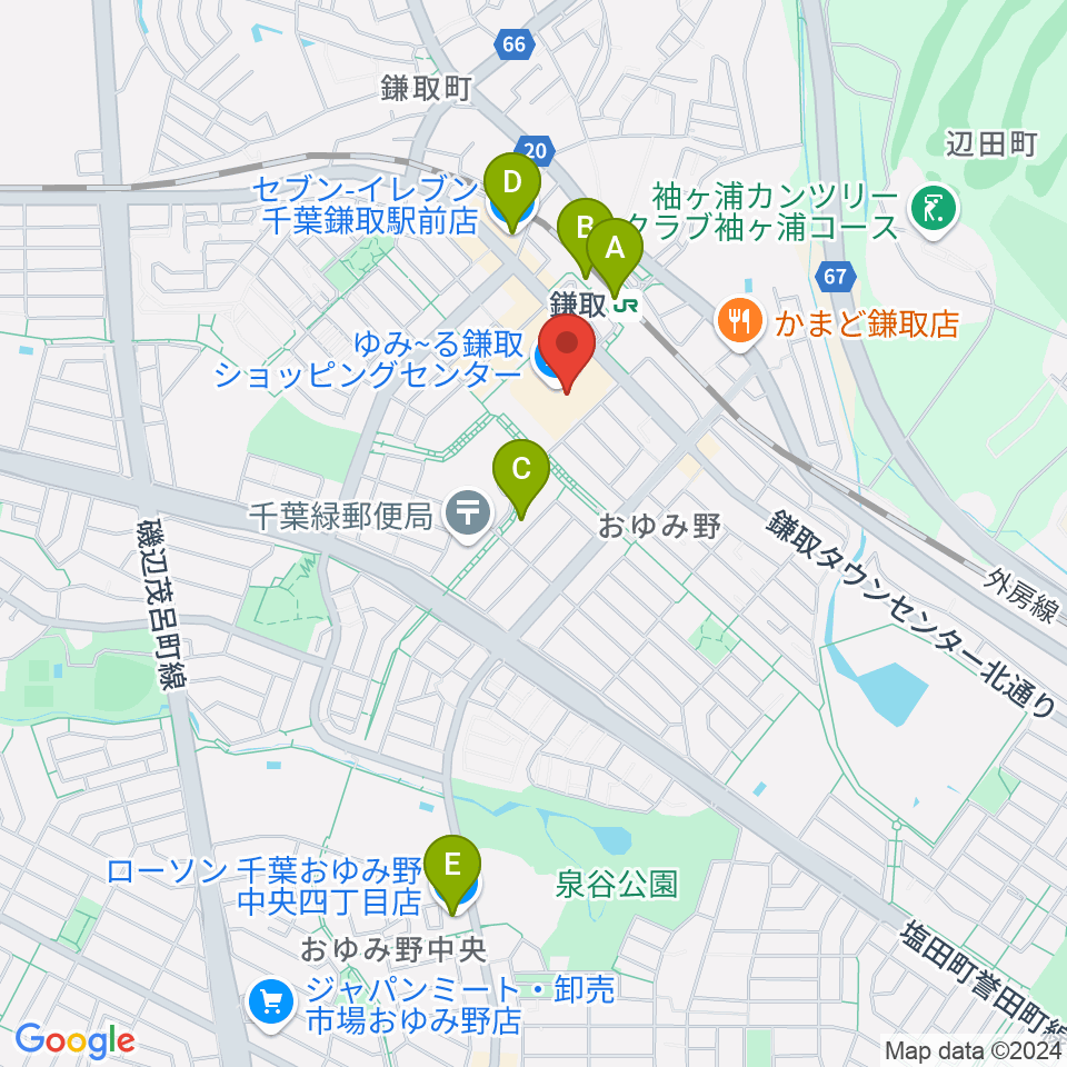 鎌取カルチャーセンター周辺のコンビニエンスストア一覧地図